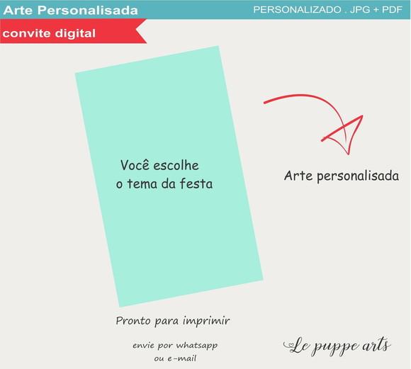 Arte Digital Personalisada - Convite Digital