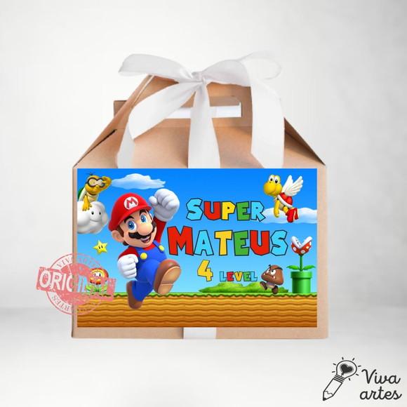 Caixa Maleta Digital Mario Bros - Artes Lembrancinha