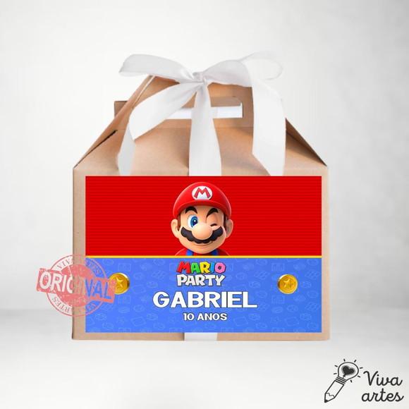 Caixa Maleta Digital Mario Bros - Artes Lembrancinha