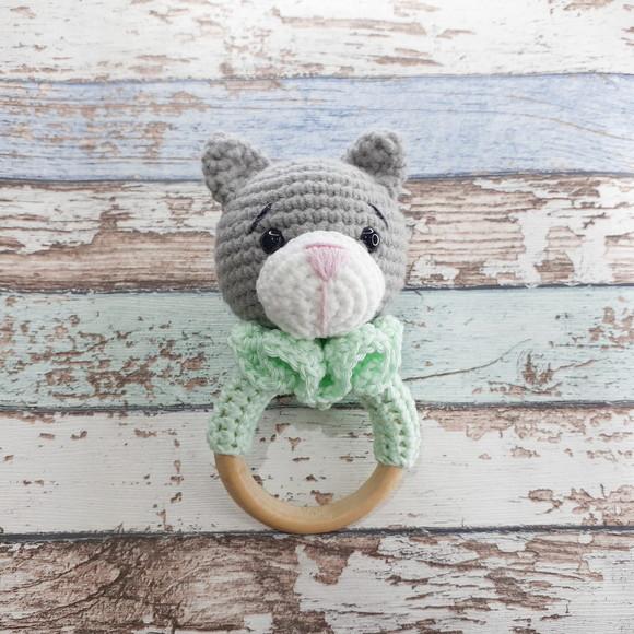 Chocalho Gato Amigurumi