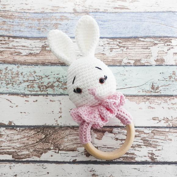 Chocalho Coelho Amigurumi