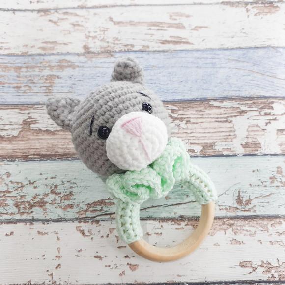 Chocalho Ursinho Amigurumi