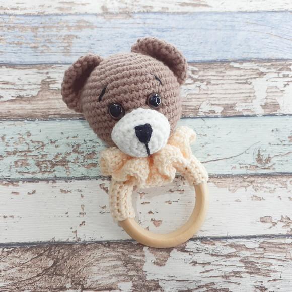 Chocalho Ursinho Amigurumi