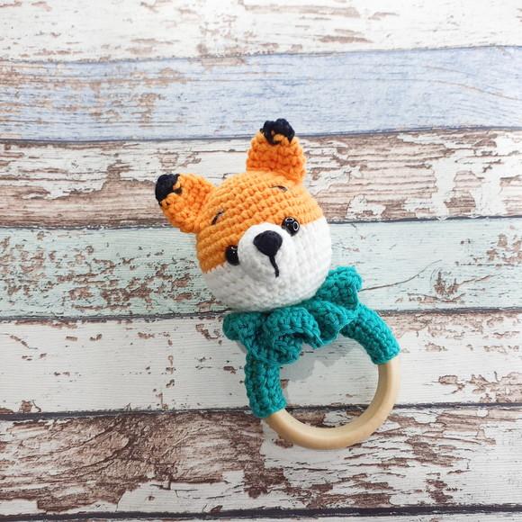 Chocalho Raposinha Amigurumi