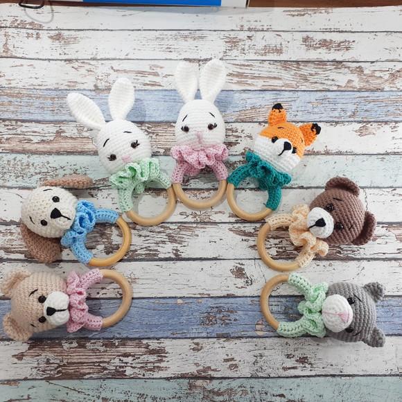Chocalho Ursinho Amigurumi