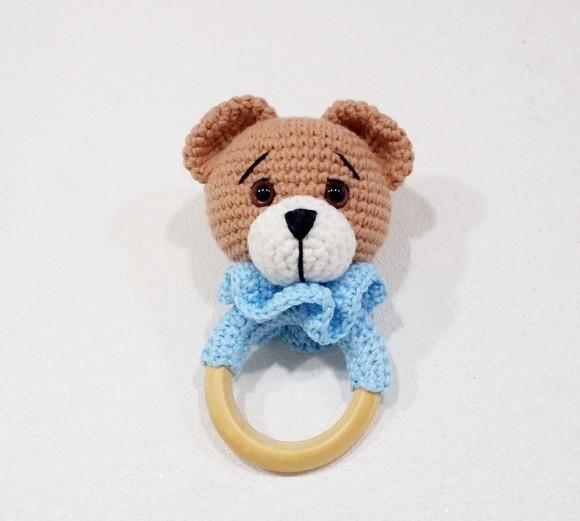 Chocalho Ursinho Amigurumi