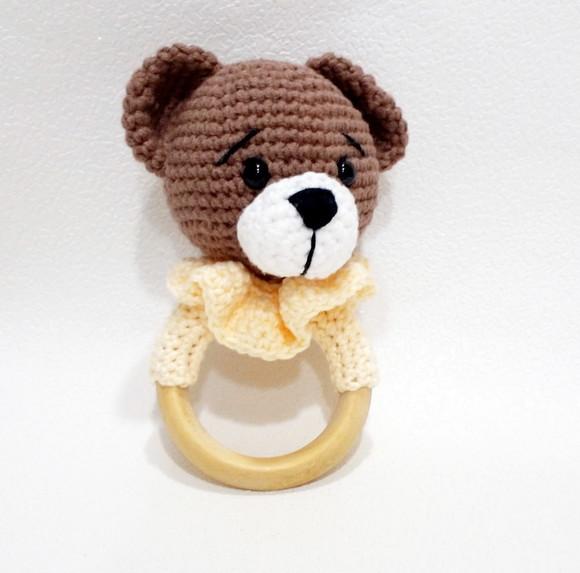 Chocalho Ursinho Amigurumi