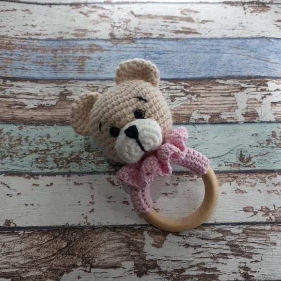 Chocalho Ursinho Amigurumi