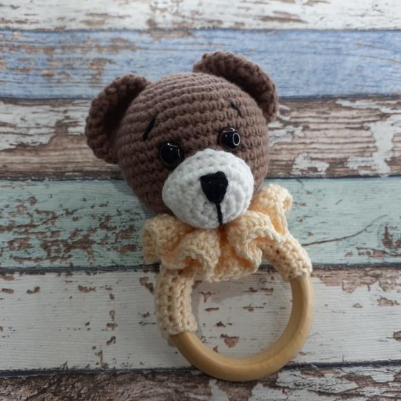 Chocalho Ursinho Amigurumi