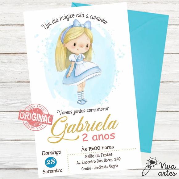 Convite Digital Alice no País das Maravilhas