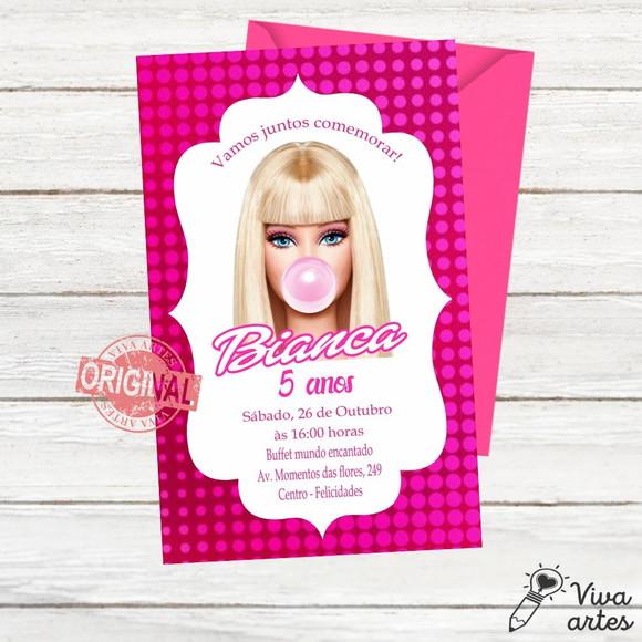 Convite Digital Barbie