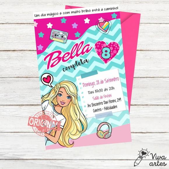 Convite Digital Barbie
