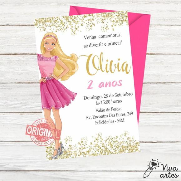 Convite Digital Barbie