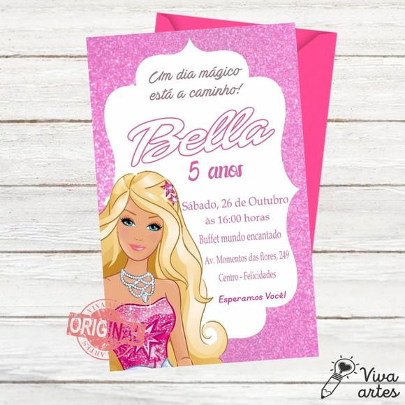 Convite Digital Barbie