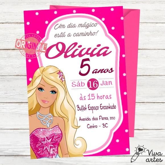 Convite Digital Barbie