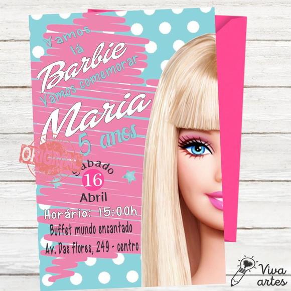 Convite Digital Barbie