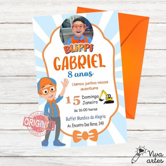 Convite Digital Blippi
