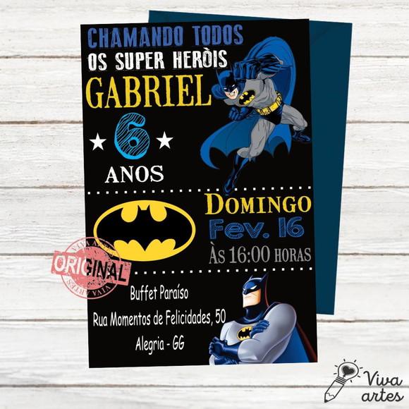 Convite Digital Batman