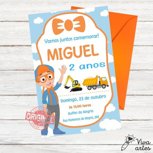 Convite Digital Blippi