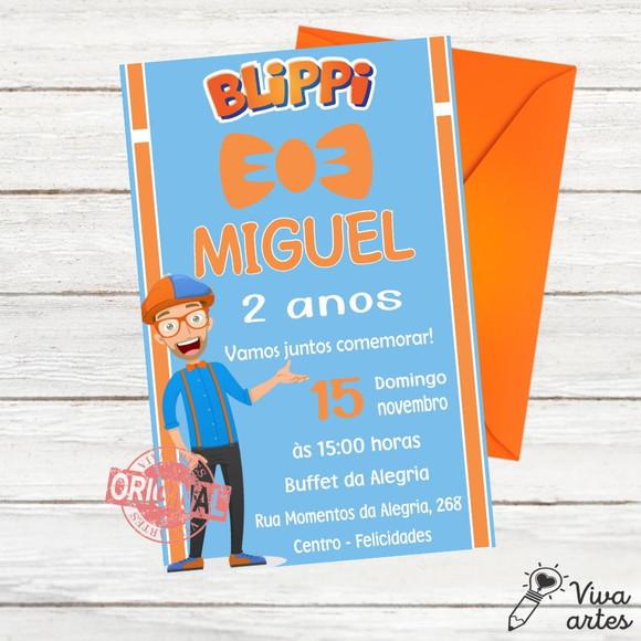 Convite Digital Blippi