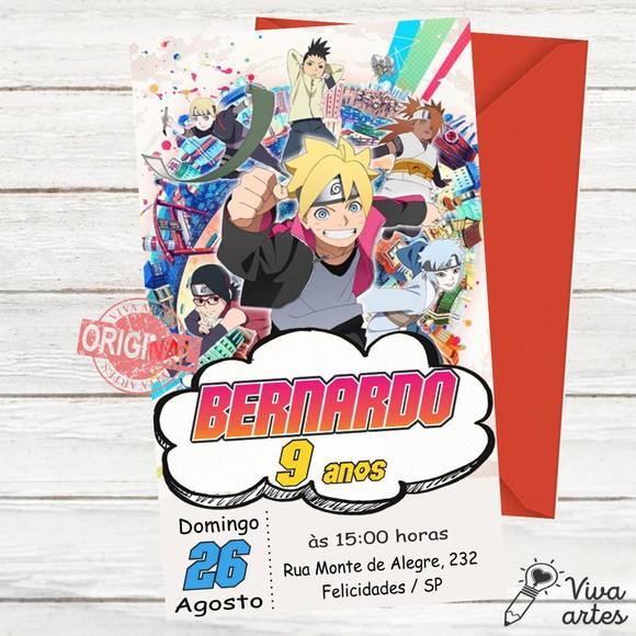 Convite Digital Boruto