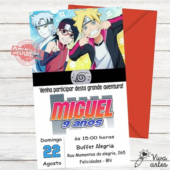 Convite Digital Boruto