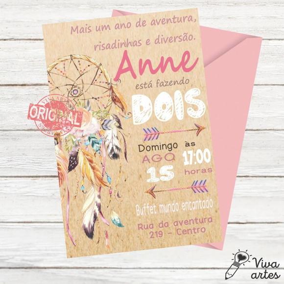 Convite Digital Bosque Encantado Boho