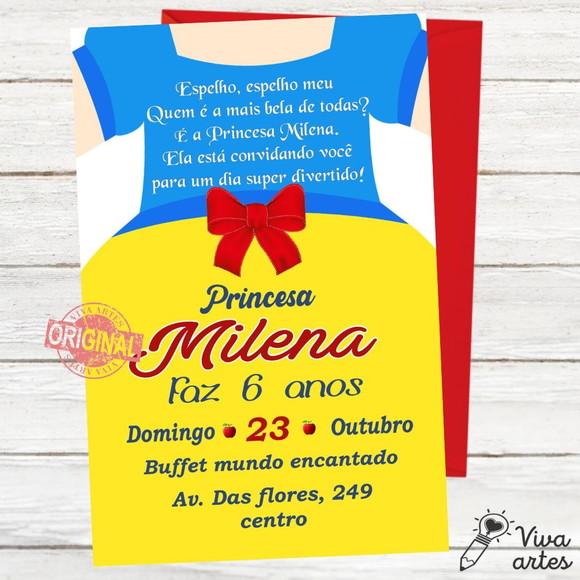 Convite Digital Branca de Neve