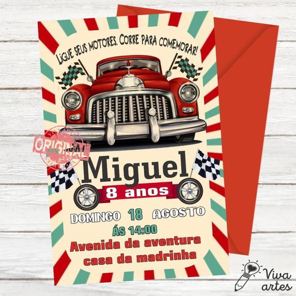 Convite Digital Carros Antigos