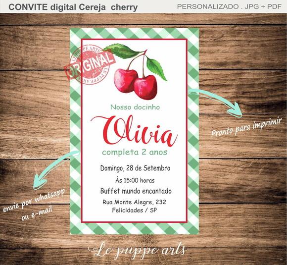 Convite Digital Cereja Cherry