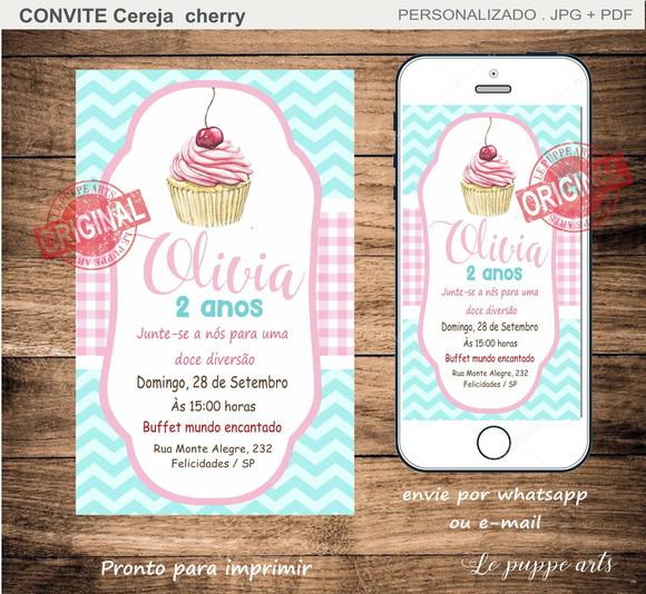 Convite Digital Cereja Cherry