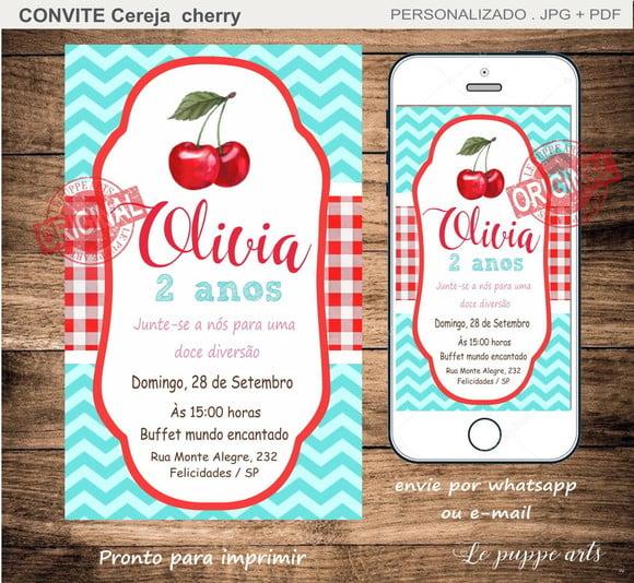 Convite Digital Cereja Cherry