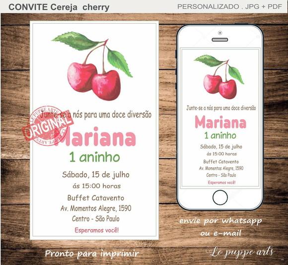 Convite Digital Cereja Cherry