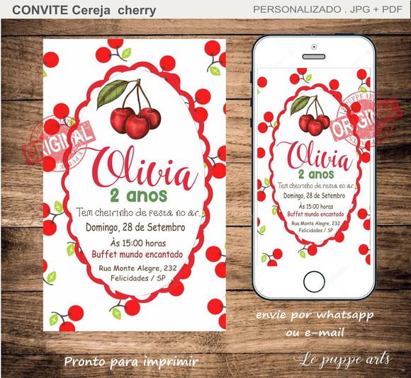 Convite Digital Cereja Cherry