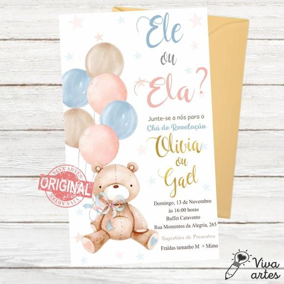 Convite Digital Chá de Revelação
