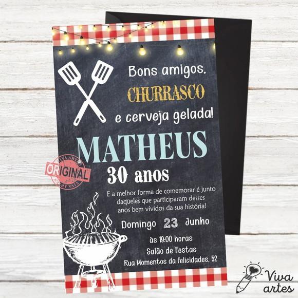 Convite Digital Churrasco
