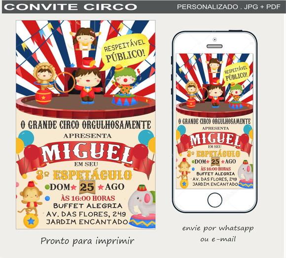 Convite Digital Circo