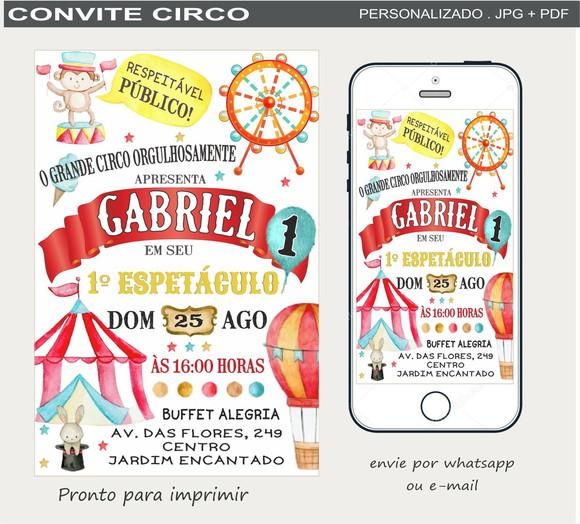 Convite Digital Circo