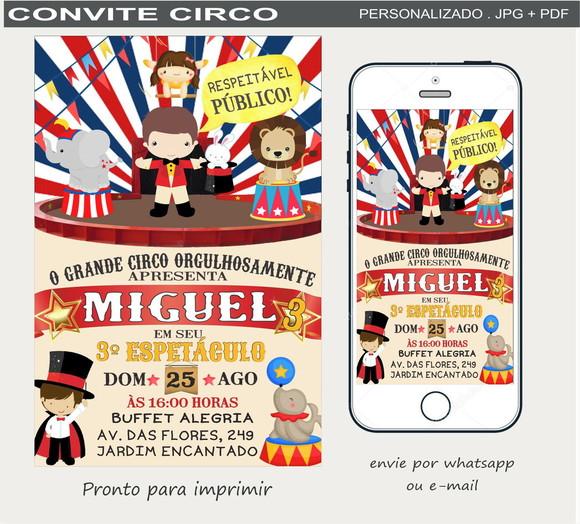 Convite Digital Circo