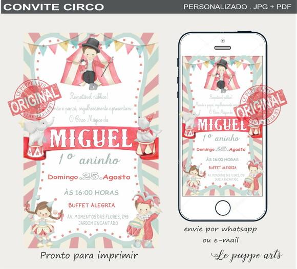 Convite Digital Circo