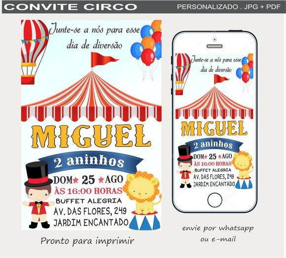 Convite Digital Circo