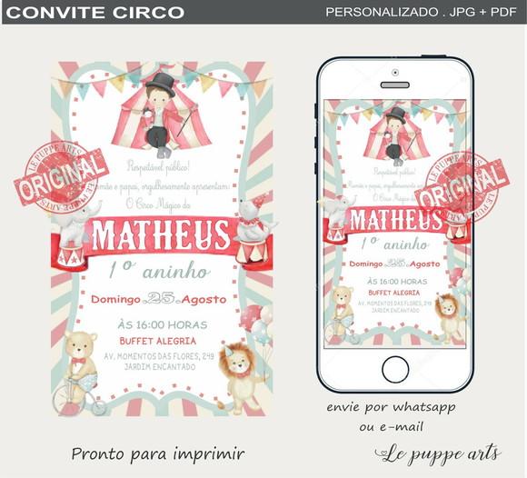 Convite Digital Circo