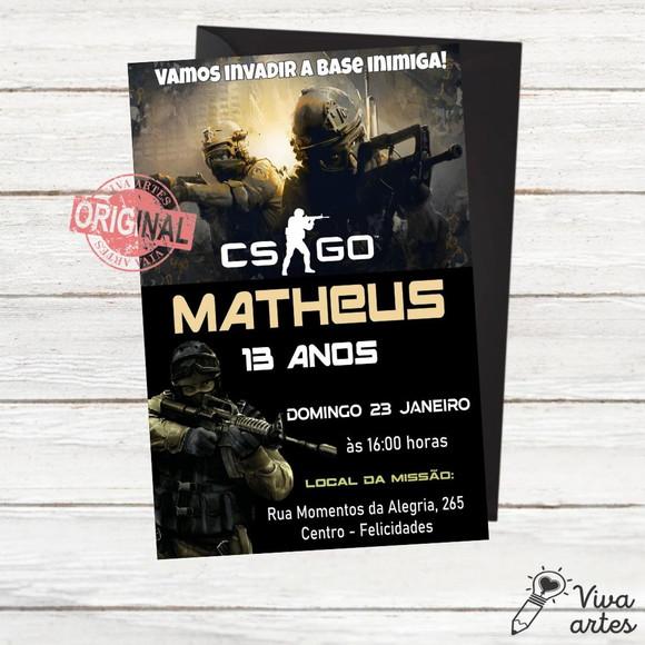 Convite Digital Cs Jogo