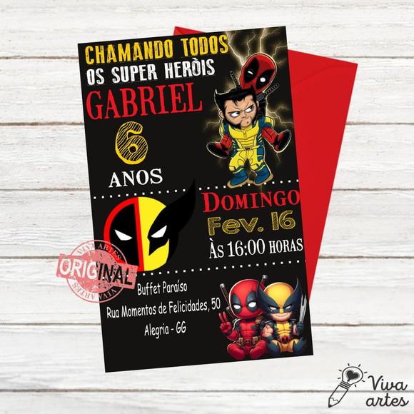 Convite Digital Deadpool e Wolverine