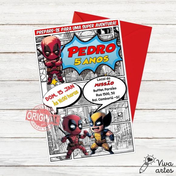 Convite Digital Deadpool e Wolverine