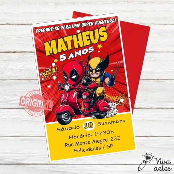 Convite Digital Deadpool e Wolverine