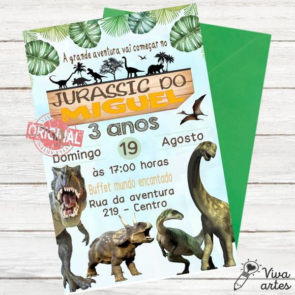 Convite Digital Dinossauro