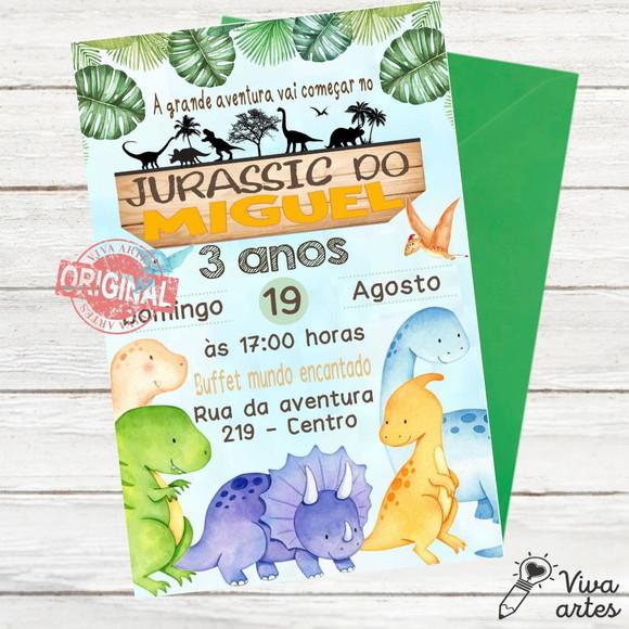 Convite Digital Dinossauro Baby