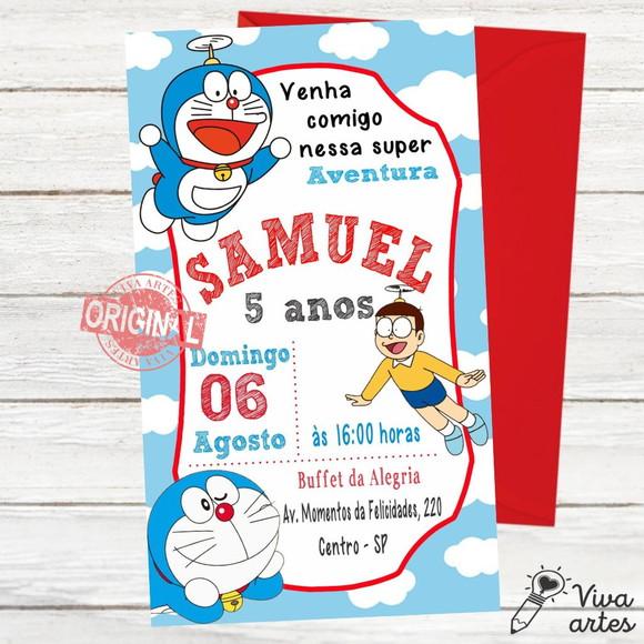 Convite Digital Doraemon