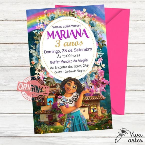 Convite Digital Encanto Mirabel Disney